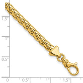 14K Polished 4.8mm Fancy Braided Link 7.5 inch Bracelet